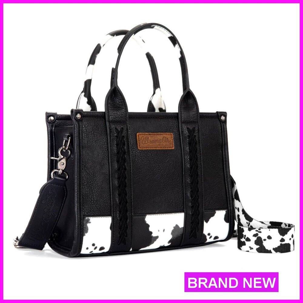 Western Cow Print Tote Bag Top Handle Crossbody Purse Adjustable Strap
